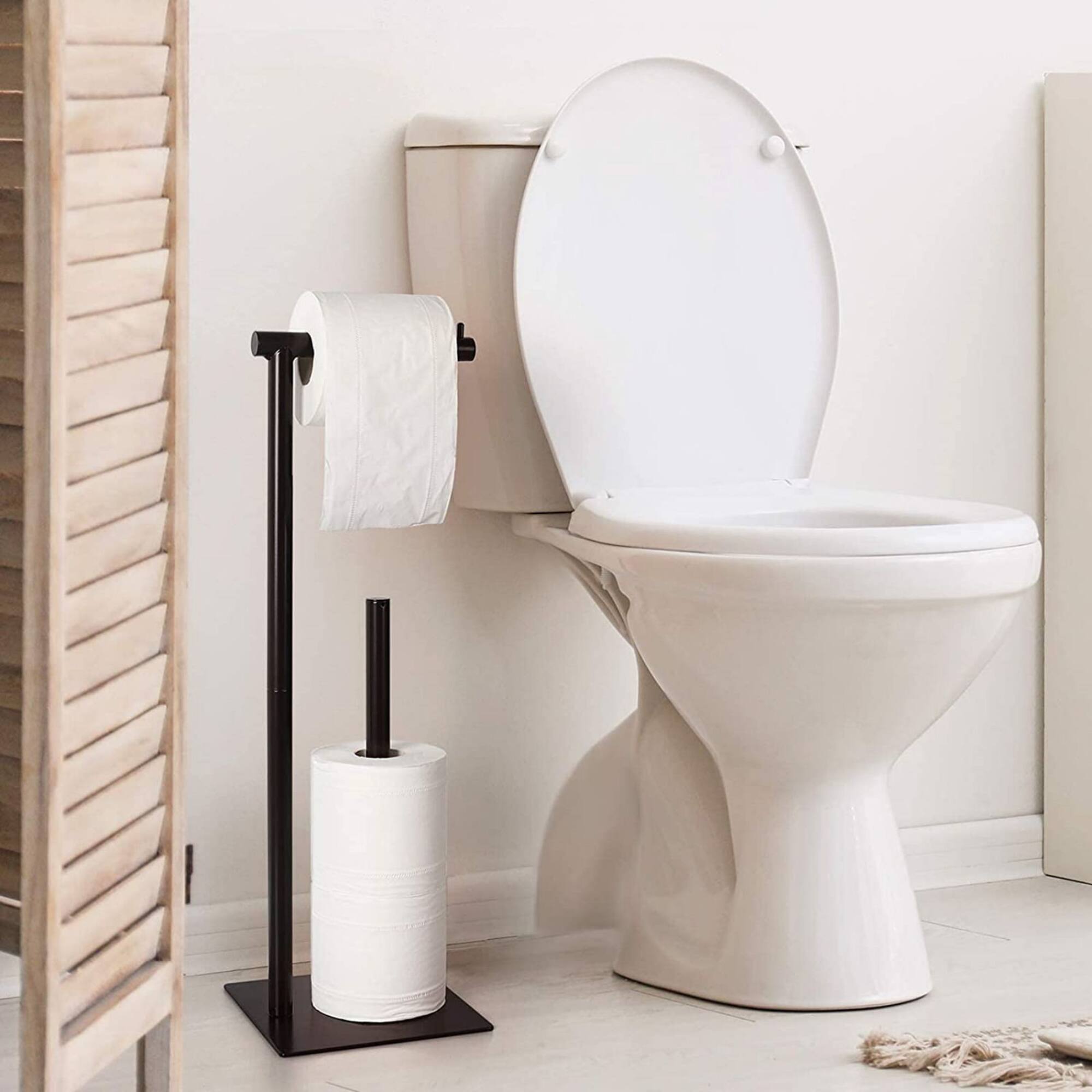 NEX™ 21" Brown Freestanding Industrial Toilet Paper Holder